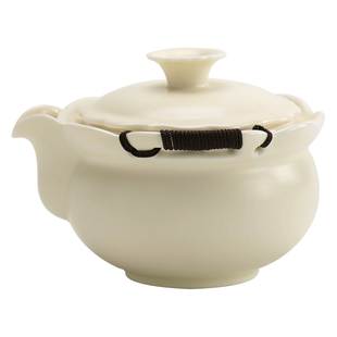 叁旬清涟陶瓷泡茶壶单个大号高档不烫手抓壶茶杯一人功夫茶具套装