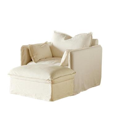 MRLAZY侘寂风单人位布艺沙发