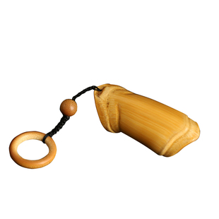 精品天然龟甲竹手把件精磨异形玉竹小挂件龟背形罗汉竹把玩竹文玩