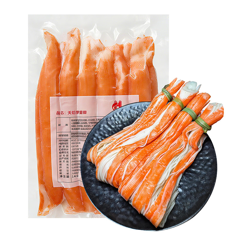 巨无霸天妇罗蟹柳火锅食材寿司日式料理松叶手撕蟹柳千丝蟹柳