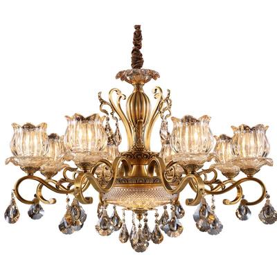 简欧全铜客厅卧室美式水晶吊灯