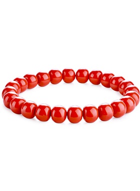 石方界朱砂苹果球手链本命年