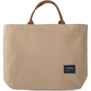 原创简约设计大容量手提单肩包拉链款学生书包电脑纯色文艺帆布包