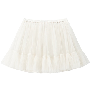 【商场同款】乐町仙女小白裙女秋季新款蛋糕群A字半身裙C1GEF3407