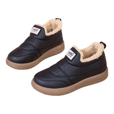 冬季新款加绒加厚保暖棉鞋时尚雪地棉防寒防风老北京布鞋女妈妈鞋