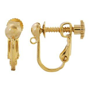 日本进口贵和kiwa上挂环圆头铜镀金无耳洞耳夹女 手工diy饰品配件