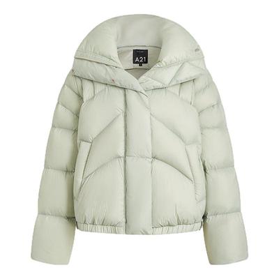 A21女装梭织宽松立领羽绒服