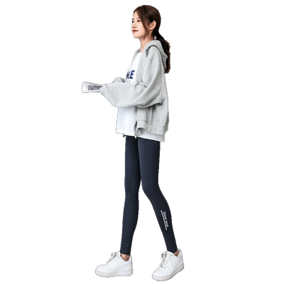 孕妇裤子鲨鱼裤打底裤春秋季女瑜伽外穿加绒加厚显瘦春秋冬款大码