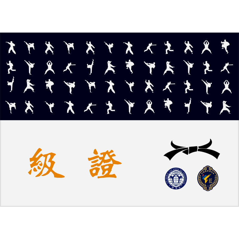 2024新版跆拳道级位证书封皮考级证保护壳中跆协新标晋级段位外壳