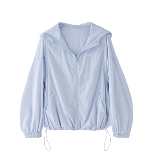 【沈月同款】韩国zauo防晒衣女夏季新款户外休闲防晒服皮肤版上衣