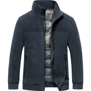 雪中飞羽绒服男款秋冬季舒适保暖奥粒绒外套立领短款中青年鸭绒服