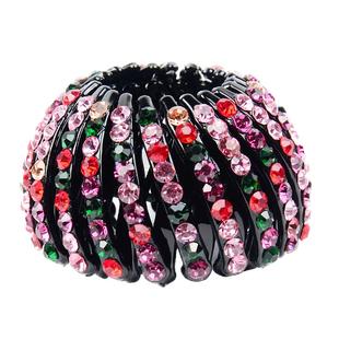 发夹头饰懒人盘发神器丸子头抓夹韩国女扎马尾扣鸟巢发圈水钻发卡