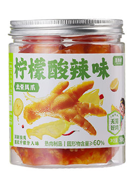 【蜜蜂惊喜社】王小卤无骨鸡爪1500g柠檬蒜香-d