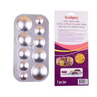 sculpey软陶空心珠子制作工具圆珠扁珠凹凸型金属美国进口粘土用