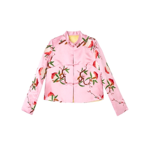 宫小妍【真丝贡缎小粉桃】新中式中国风百搭外套6010204