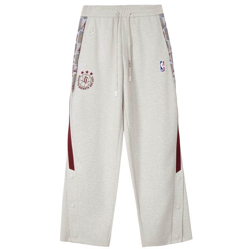 【NBA火箭队】杰克琼斯休闲裤秋季男装弹力松紧腰花灰22631D044