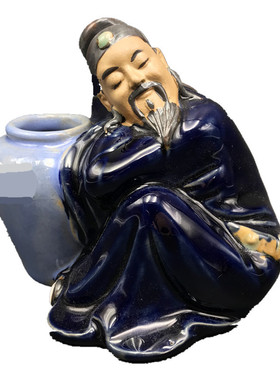 醉酒多肉植物新中式风石湾陶瓷