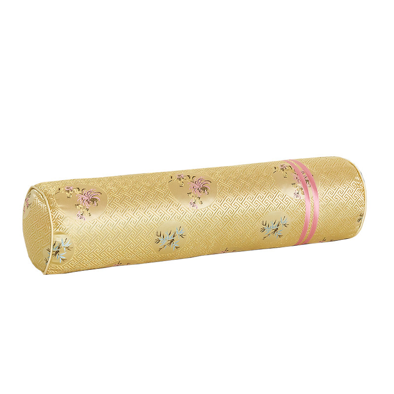 觅帛山苍子颈枕合欢花深睡眠圆形颈椎枕传统垫脖子护颈椎用硬枕头