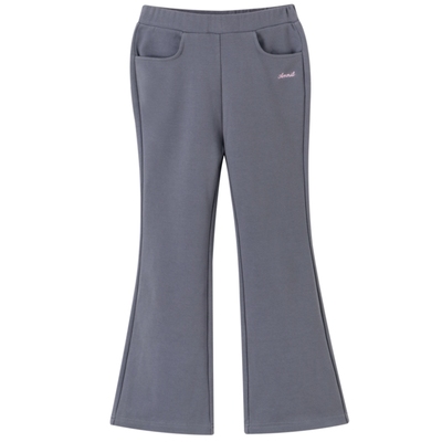 安奈儿童装女童针织单裤秋新款弹力卫裤微喇长裤时尚裤子