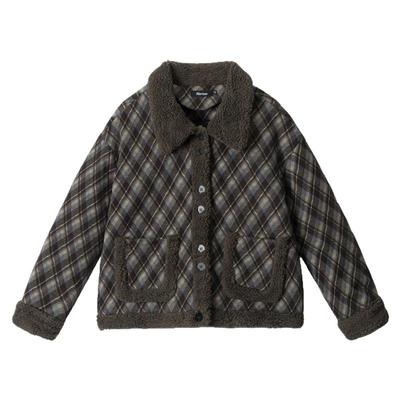 目的达到保暖宽松羊羔毛棉衣女