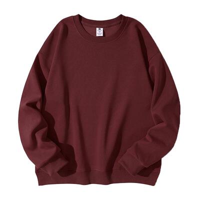 红色圆领卫衣内搭加厚打底衫女士