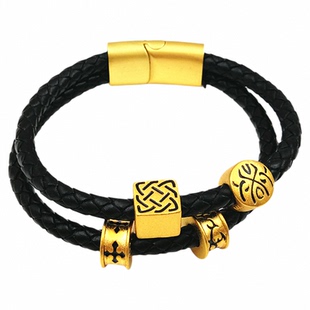 沙金饰品小配件刺青酷黑珠寻龙八件套转运珠幸运守护信念串手绳珠