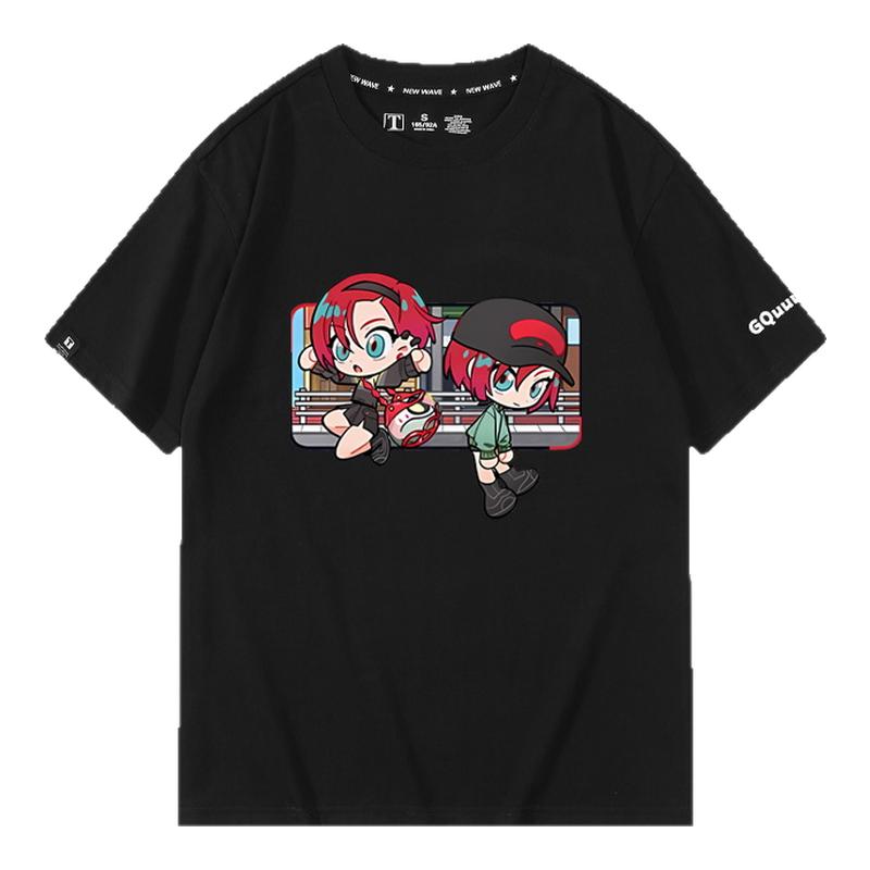 休闲宽松纯棉情侣短袖