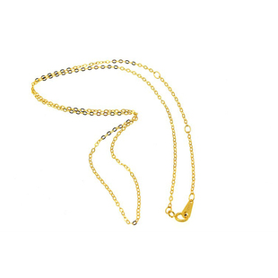 S925纯银细十字链单链DIY项链调节链珍珠链40-45厘米O字锁骨链子