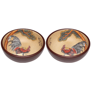 宜兴紫砂杯名家泥绘公鸡主人杯紫砂品茗杯小杯功夫茶杯茶盏泡茶杯