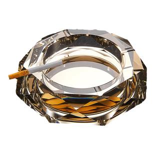 玻璃烟灰缸创意家用客厅轻奢高级感ktv酒吧商用酒店烟缸定制