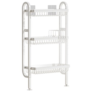 厨房调料置物架可调节壁挂极窄靠墙多层家用窄边调味料品罐收纳盒