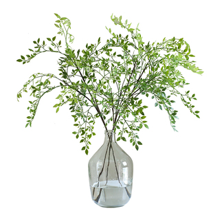 仿真花假花摆设客厅摆件网红南天竹仿真绿叶绿植假植物装饰摆件