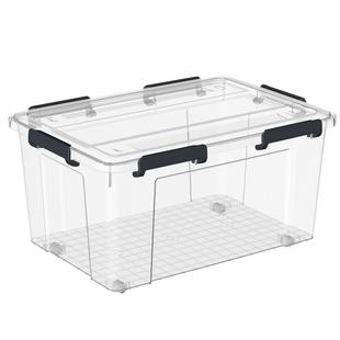 密封收纳箱透明特大号加厚防潮箱带硅胶圈家用衣服储物防霉整理箱