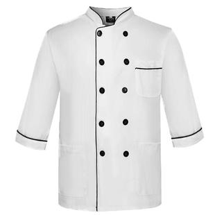 厨房厨师服装工作服长袖男七分袖衣服女制服中袖餐厅夏季短袖工衣