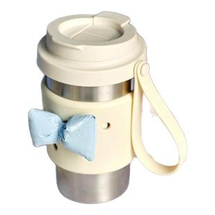 holoholo洞洞女高颜值咖啡杯子便携吸管水杯随行316L不锈钢保温杯