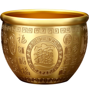 纯黄铜百福招财香炉家用室内线香供佛插香薰炉上香供奉财神聚宝盆
