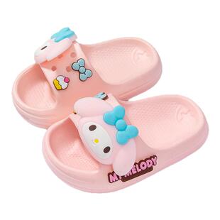 巨剑新款三丽鸥夏季儿童拖鞋美乐蒂女孩防滑中大童家居室内凉拖鞋