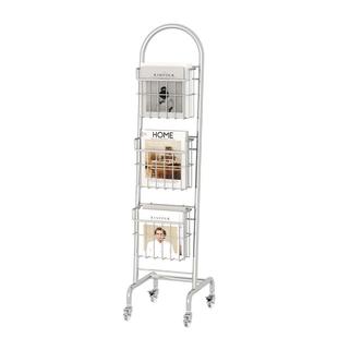 网红中古杂志书报刊展示架明信片陈列架ins风移动办公室资料架