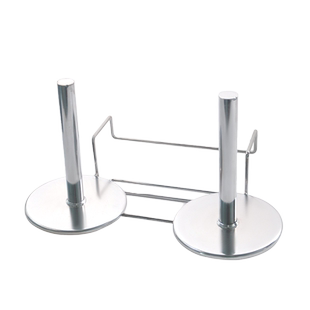 超市挂式连卷袋支架免打孔悬挂单双头不锈钢散称塑料手撕袋挂架