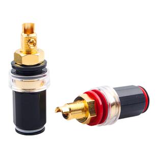 美国MVS魔吟纯铜免焊端子 音响音箱功放喇叭接线柱 短款香蕉插座