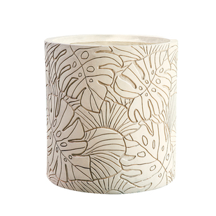 北欧轻奢创意镁泥花盆家用客厅室内大号口径落地南天龟背竹黑金刚