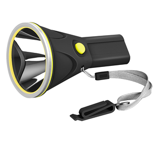 易朗明382强光手电筒充电腰挂腰灯黄光白光防雨夜骑探照灯LED两用