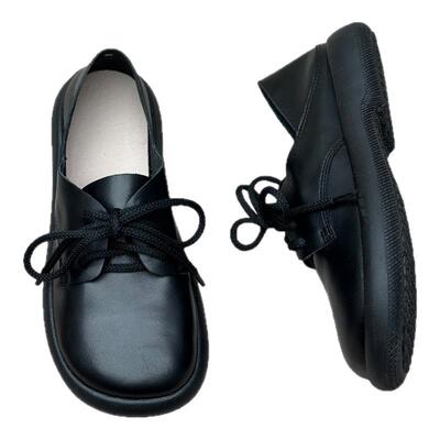 手工真皮单鞋2026新款复古风小皮鞋两穿女鞋头层牛皮平底休闲鞋