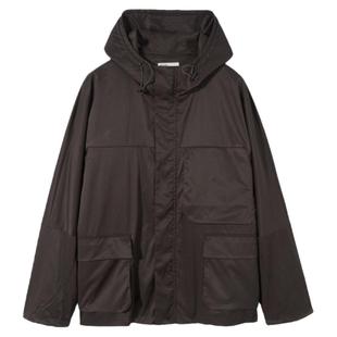 流石男装秋装机能风短款风衣男款2026年春季新款工装宽松连帽外套