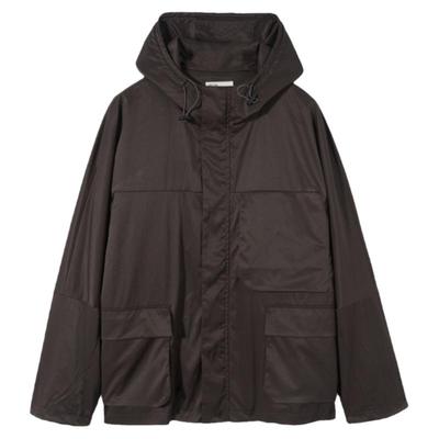 流石男装机能短款风衣男连帽外套
