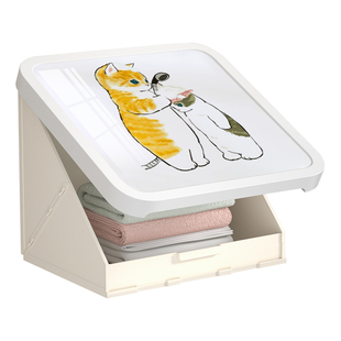 浴室壁画收纳箱盒洗澡放干净衣服神器折叠置物架卫生间收纳柜子