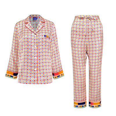 睡衣礼物桑蚕丝家居服长袖长裤