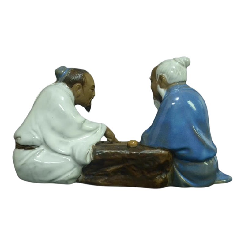 陶瓷围棋摆件客厅书房棋牌室培训小孩老人其乐融融假山盆景园造景