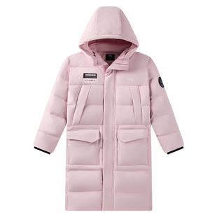 热返升温8度-安踏儿童长款羽绒服女童2025年冬季新款加厚保暖外套