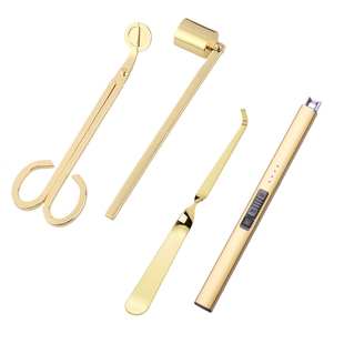 香薰蜡烛工具 烛芯剪灭烛钩灭烛罩灭烛器USB充电脉冲点火器托盘